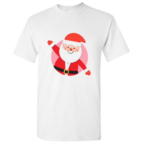 Santa Claus Christmas Festival Cartoon Art White Men T Shirt Tee Top
