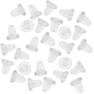 X100 Earrings Silicone Rubber Plug Stud Stoppers Findings Post Backs Backing