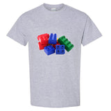 Colourful Building Blocks Brick Fun Toys Retro Men T Shirt Tee Top