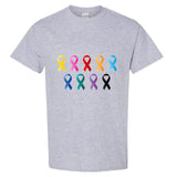 Cancer HIV AIDS Support Awareness Ribbon Symbol Men T Shirt Tee Top