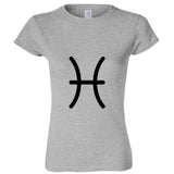 Pisces Fish Zodiac Horoscope Astrological Symbol Ladies Women T Shirt Tee Top