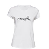 Happy New Year Wish Wishing Celebration Italic Art Ladies Women T Shirt Tee Top