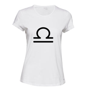 Libra Zodiac Horoscope Astrological Symbol Sign Ladies Women T Shirt Tee Top