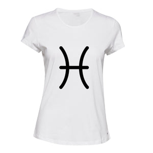 Pisces Fish Zodiac Horoscope Astrological Symbol Ladies Women T Shirt Tee Top