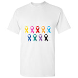 Cancer HIV AIDS Support Awareness Ribbon Symbol Men T Shirt Tee Top