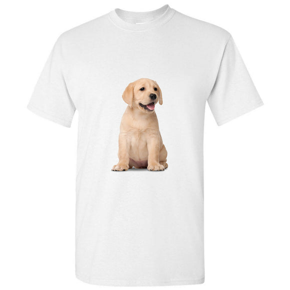 Dog Gold Labrador Retriever Cute Baby Puppy Pet White Men T Shirt Tee Top