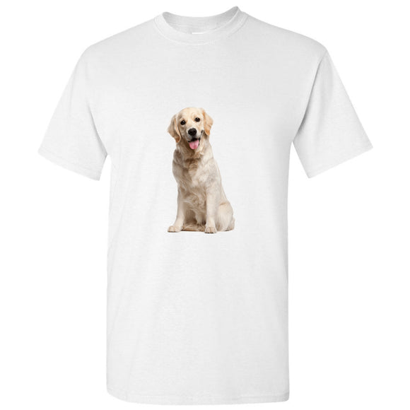 Dog Cute Gold Labrador Retriever Puppy Pet White Men T Shirt Tee