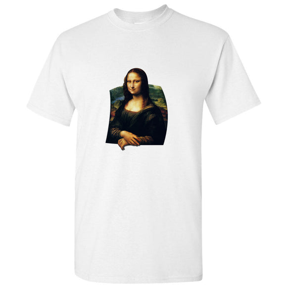 Mona Lisa Portrait Painting Leonardo da Vinci White Men T Shirt Tee Top