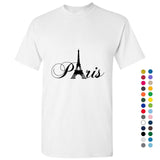 Paris Black Silhouette Eiffel Tower France Art Men Print T Shirt Tee Top