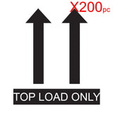 TOP LOAD ONLY ARROW Large shipping label adhesive warning mailing sticky sticker 61x49mm