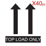 TOP LOAD ONLY ARROW Large shipping label adhesive warning mailing sticky sticker 61x49mm