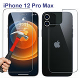 9H Tempered Glass Screen Protector for Apple iPhone 12 PRO MAX Front + Film Back