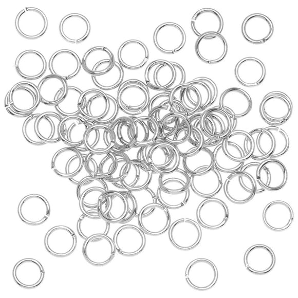 1000x Silver Strong No Fade 304 Stainless Steel Open Split Jump Rings Connector Loop Bulk