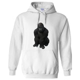 Cool Gorilla Animal Jungle Design Mens White Hoodie Hooded Sweat Sweater