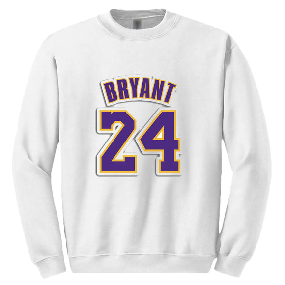 Bryant 24 Logo Basketball Legend LA Men Sweater Jumper Sweatshirt
