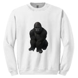 Cool Gorilla Animal Design Mens White Sweat Sweater Jumper Sweatshirt