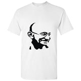 Mahatma Gandhi Indian Hero Silhouette White Men T Shirt Tee Top