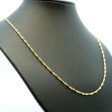 18k Gold F 46cm 18'' singapore necklace 2mm solid chain for pendant AUS MADE