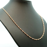 18k Rose Gold 46cm 18'' singapore necklace 2mm solid chain for pendant AUS MADE