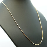 18k Gold F 46cm 18'' snake smooth necklace 1mm solid chain for pendant AUS MADE