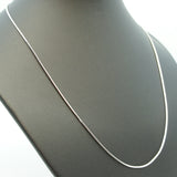 Silver Rhodium 46cm 18'' Snake Necklace 1mm Solid Chain for Pendant