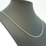 18k White Gold F 46cm 18'' necklace 1mm solid box chain for pendant AUS MADE