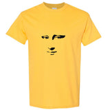 Mona Lisa Smile Face Painting Leonardo da Vinci Men T Shirt Tee Top