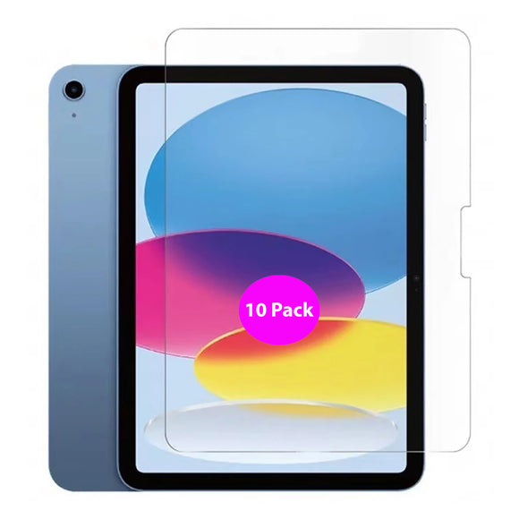 10x Tempered Glass Screen Protector for Apple iPad 10th Gen 10.9 2022 2023 Bulk