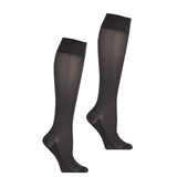 12 Pairs Sheer Relief Womens Knee High Trouser Socks Stockings Black Bulk H33087