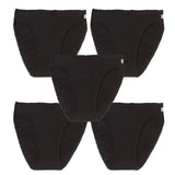 5 Pack Hestia Heroes Hi Cut Womens Underwear Undies Panties Briefs BLK Black W10032 Ladies