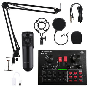 Condenser Microphone Bluetooth Sound Recording Mount Boom Stand Mic Kit