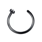 3pcs 6mm 8mm 10mm Black Surgical Steel Lip Ear Nose Ring Hoop Earrings Body