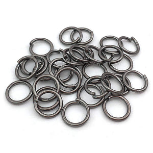 100pcs Black Strong No Fade 304 Stainless Steel Open Split Jump Rings Connector Loop Bulk