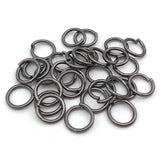 1000x Black Strong No Fade 304 Stainless Steel Open Split Jump Rings Connector Loop Bulk