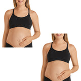 2x Bonds Maternity Nursing Breastfeeding Pregnancy Seamfree Crop Bra Black YYCEY