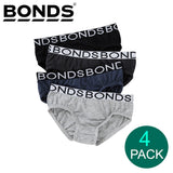 4 Pack Bonds Boys Male Kids Plain Undies Underwear Brief Jock UZW14A