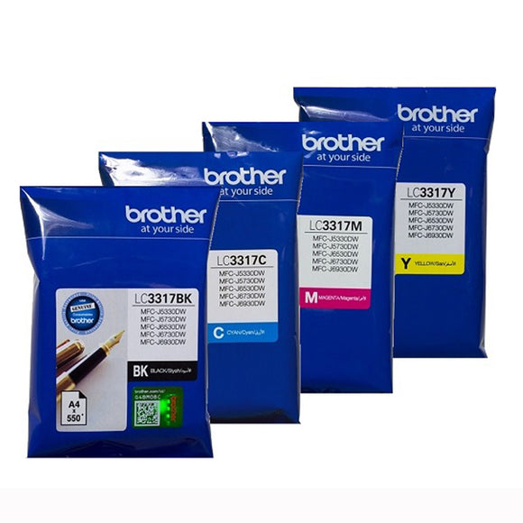 Brother LC3317 Value 4 Pack Black Cyan Magenta Yellow Ink Cartridge