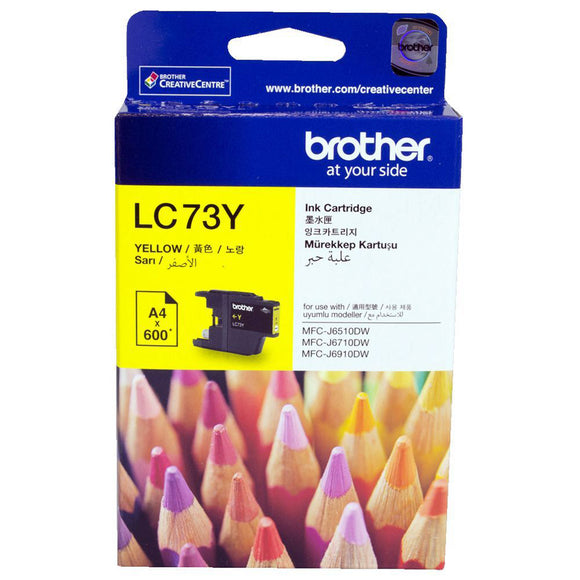 GENUINE Original Brother LC73Y LC-73 YELLOW Ink Cartridge Toner High Yield