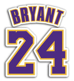 Bryant 24 Logo Basketball Legend LA Long Sleeve Mens White T-Shirt Tee