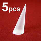 1/3/5/10 Solid White Frosted acrylic cone finger ring jewellery display stand holder showcase organiser