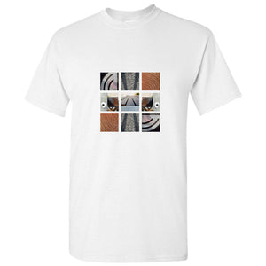 Containment Wood Blocks Modern Abstract Art White Men T Shirt Tee Top