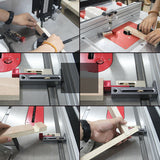 HONGDUI Table Saw Slot Adjuster Tenon Tool Woodworking Measuring Block Moveable