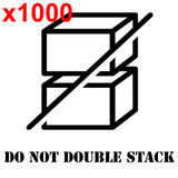 DO NOT DOUBLE STACK Large shipping label adhesive warning mailing sticky sticker 61x49mm