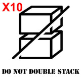 DO NOT DOUBLE STACK Large shipping label adhesive warning mailing sticky sticker 61x49mm