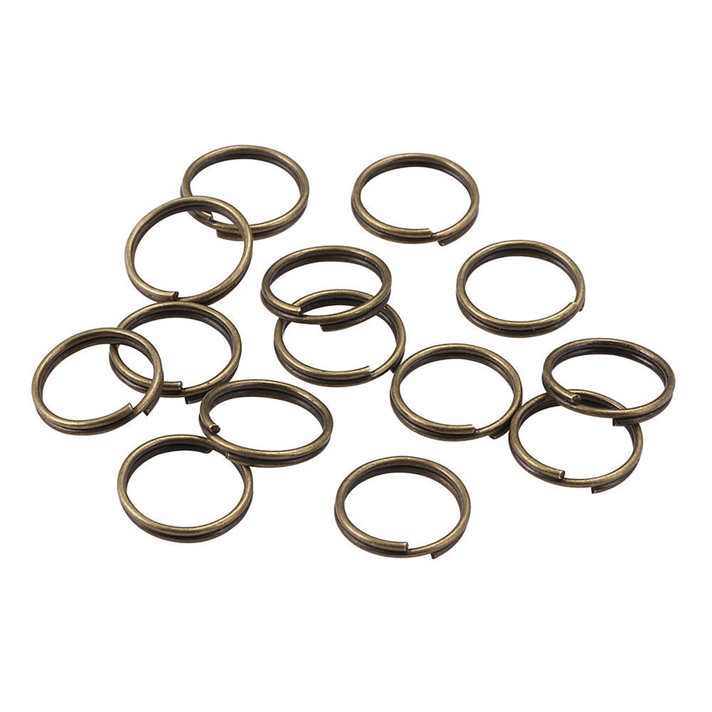 100pcs Double Jump Rings Antique Bronze Strong No Fade Open Split Conn ...