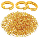 1000x Double Jump Rings 18k Yellow Gold Strong No Fade Open Split Connector Bulk