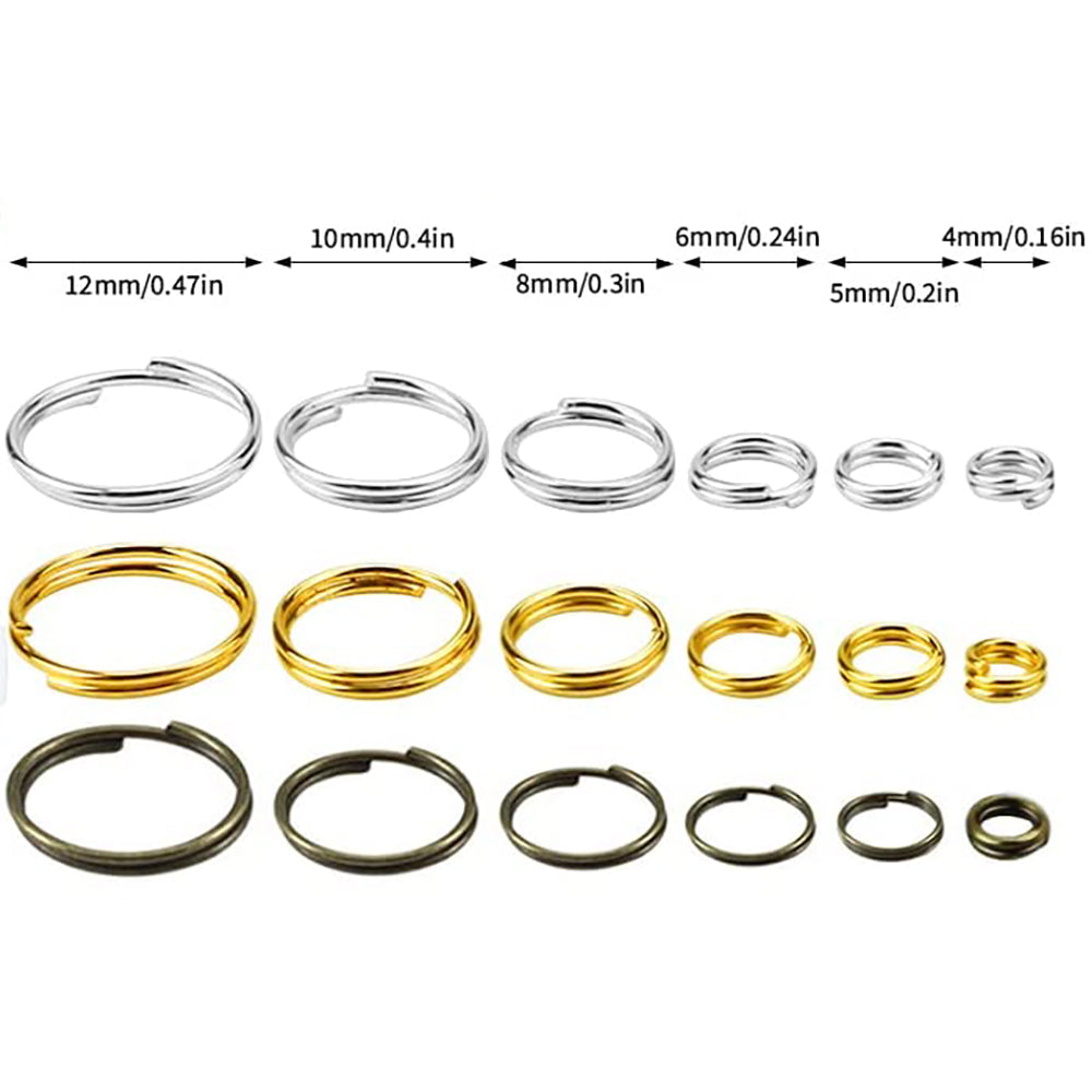 100pcs Double Jump Rings Antique Bronze Strong No Fade Open Split Conn ...