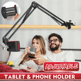 360° Rotation Flexible Long Arm Phone Tablet Holder Stand Mount Clip Desktop Bed