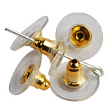 Earrings Ear gold silver metal plug stud stoppers findings post back backing