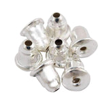 100x Earrings Silver Metal Plug Stud Stoppers Findings Post Bullet Backing Bulk